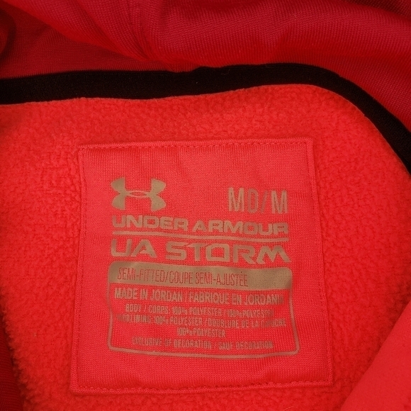 Under Armour UA Storm Neon Pink Semi-Fitted Hoodie Medium - Picture 5 of 5